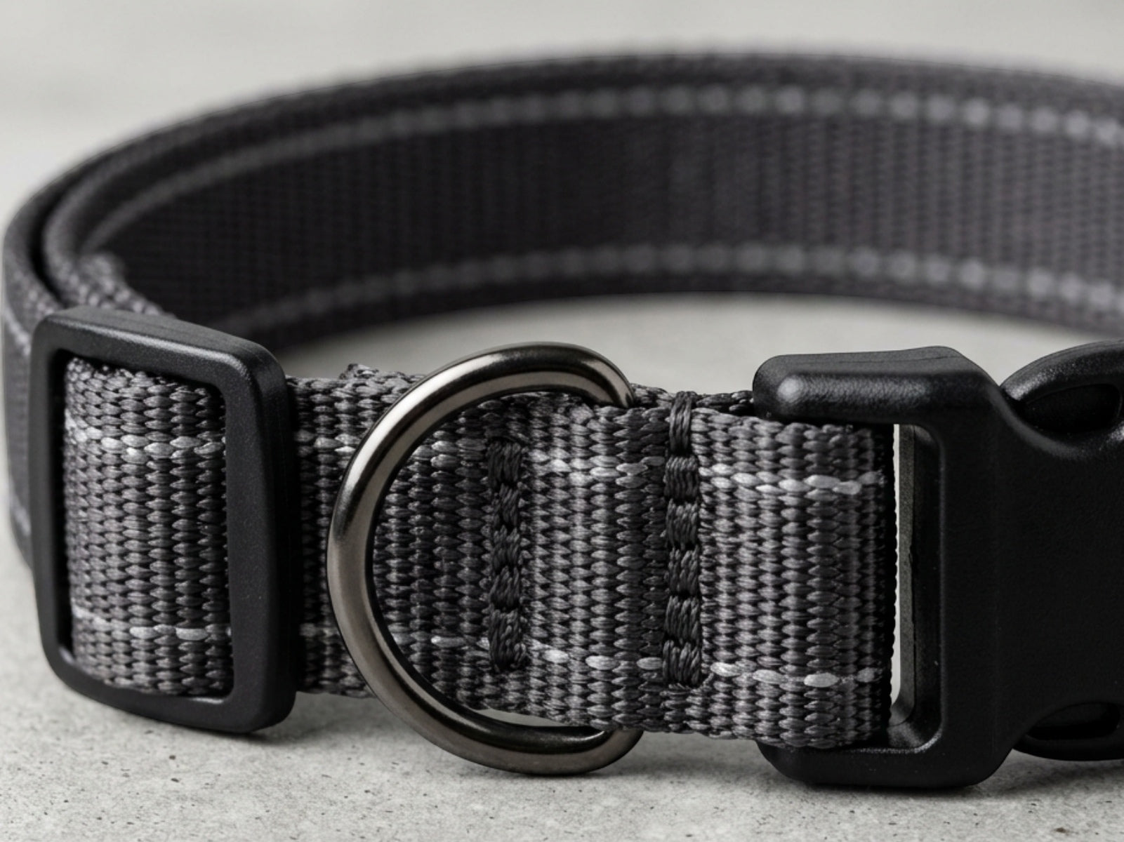 Wvxo Reflective Adjustable Dog Collar Charcoal