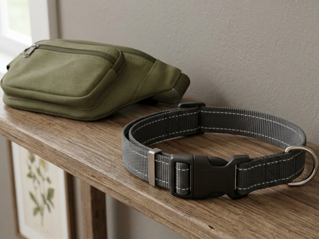Wvxo Reflective Adjustable Dog Collar Charcoal